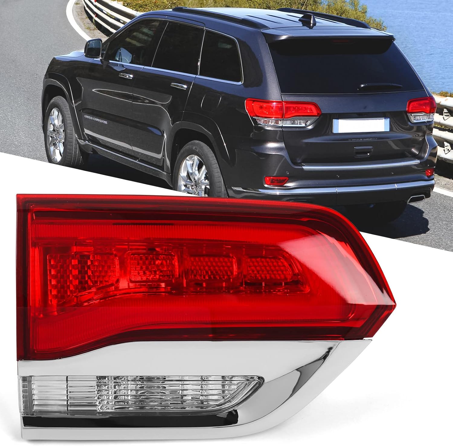 Huray Left Inner Taillight Assembly for Jeep Grand Cherokee 2014–2021 (Driver Side)
