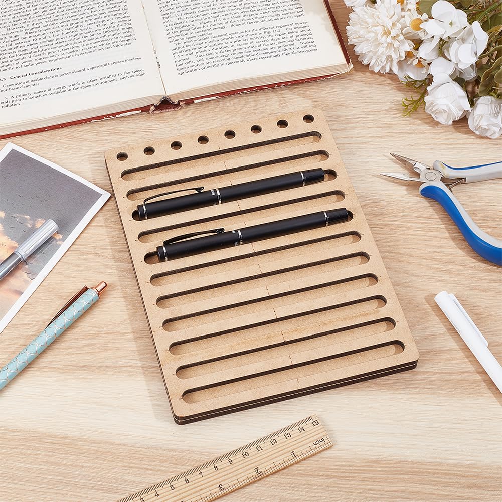 BENECREAT 11 Slot Ink Pen Jig for Engraving 16.5x22cm MDF Ink Pen Holder - Image 4