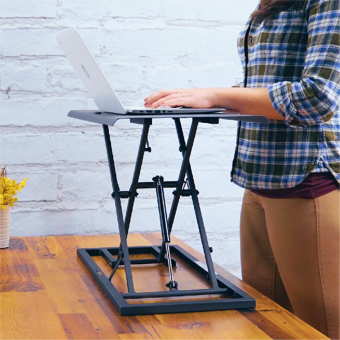E3 Compact Stand Up Desk Converter Black by Uplift Desk product thumbnail 3