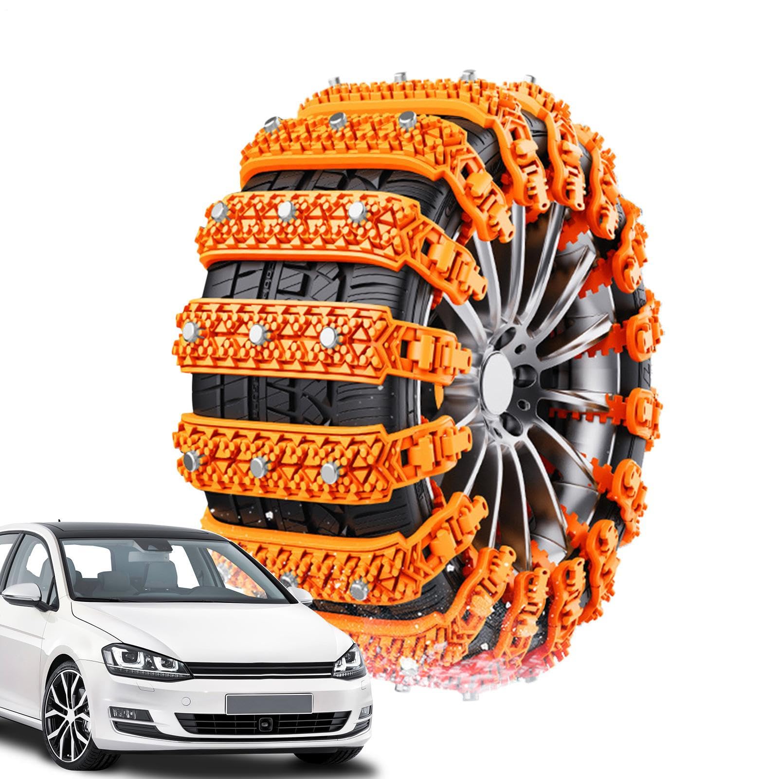10 Pièces Attaches Zip Neige Pour Pneus Caoutchouc Oxford 86cm Chaînes À Neige Pour Voiture Chaînes Pneus D'hiver Pour Véhicule Voiture SUV Camion Conduite