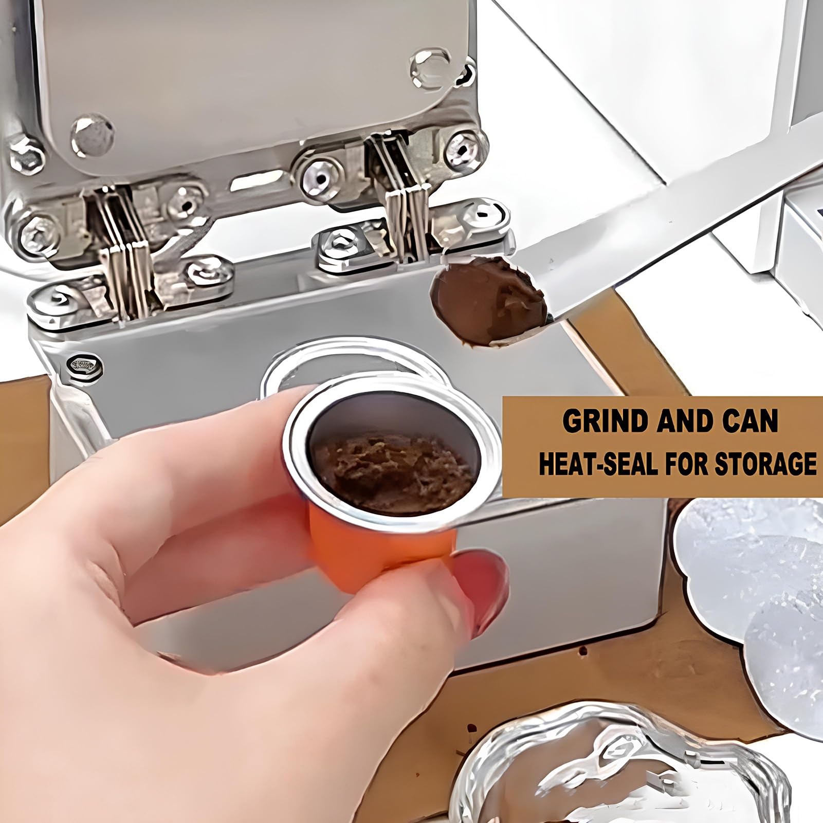 Maszyna do zgrzewania kapsułek kawy, folia zgrzewająca z folii aluminiowej, konwerter kapsułek wielokrotnego użytku adapter kapsułek do kawy, uchwyt konwertera kapsułek espresso