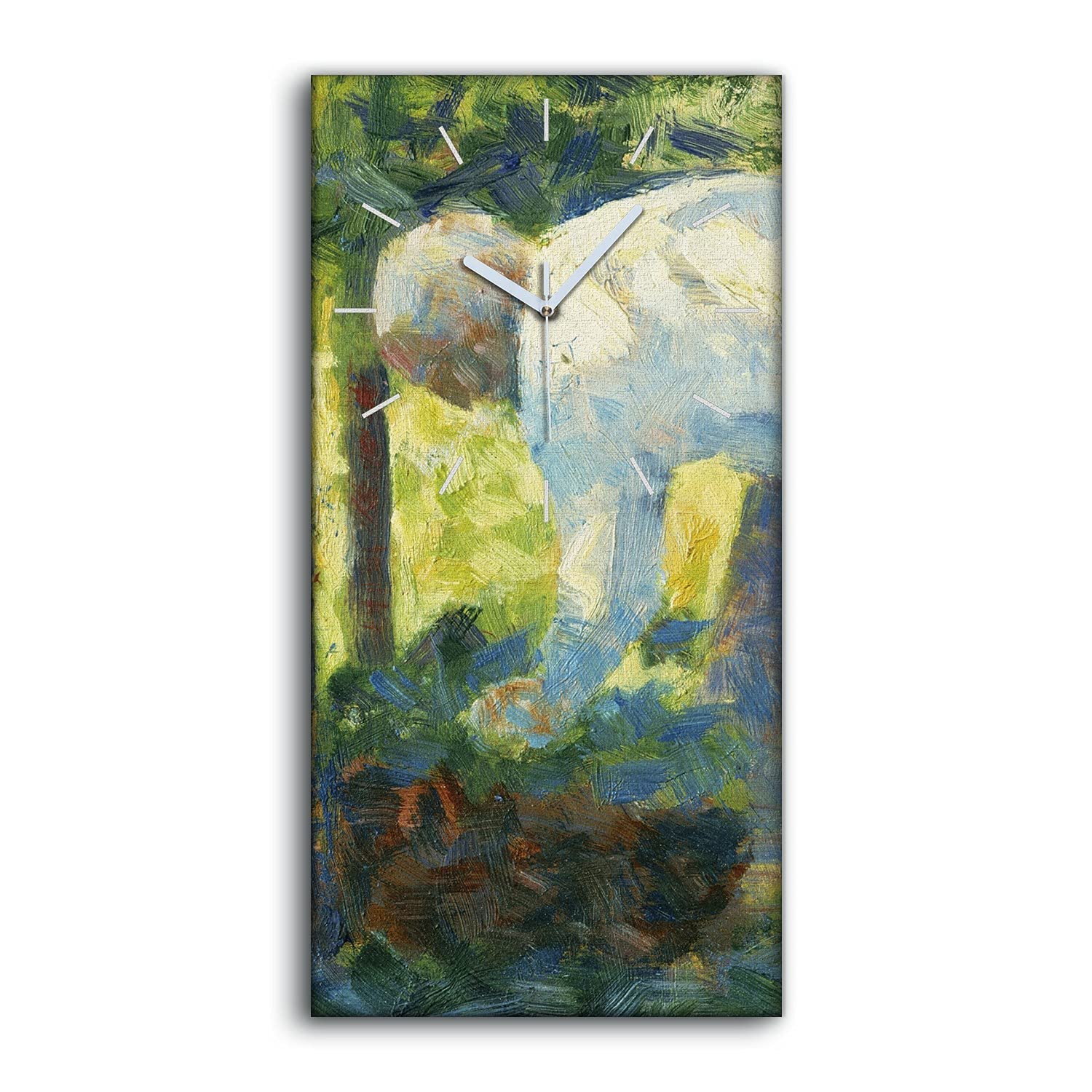 Horloge sur toile salon et chambre 30x60cm Le Jardinier pour creer une ambiance art moderne