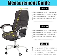 Vista 6 de YOPOIY Funda impermeable para silla de computadora, funda elástica para silla de oficina con funda para reposabrazos gratis, extraíble y lavable