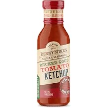 DennyMikes Wicked Good Tomato Ketchup 14 oz Premium All-Natural Gourmet Ketchup Bold Flavor, No Artificial Ingredients Perfect for Burgers, Fries & BBQ