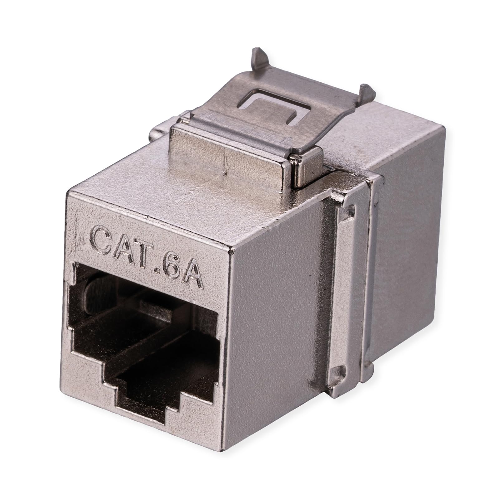 VALUE RJ-45 Coupler, Keystone, Shielded, Cat.6A (Class EA), Short, Silver