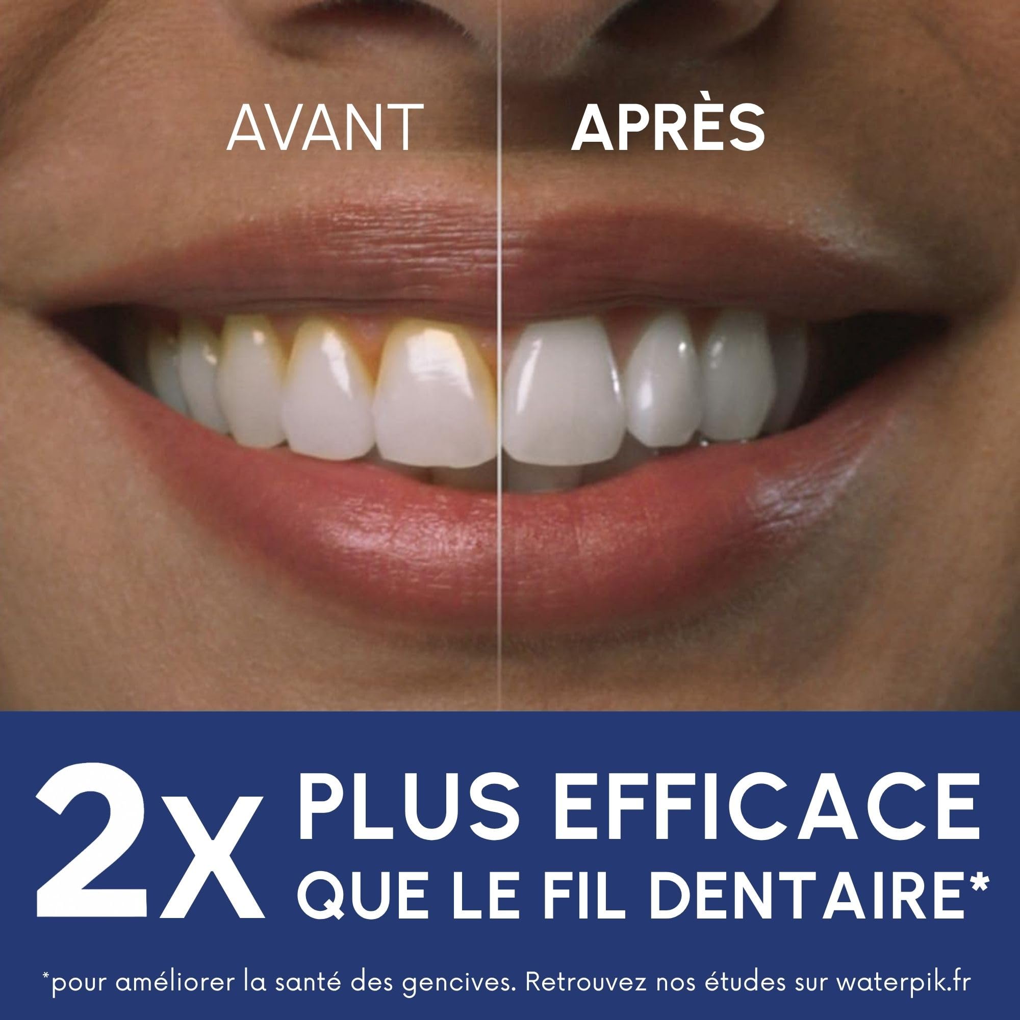Waterpik Advanced - Hydropulseur Dentaire Sans Fil, Jet Dentaire Portable Rechargeable avec Câble USB, Élimine la Plaque, 3 Niveaux de Pression, Blanc (WP-580EU)