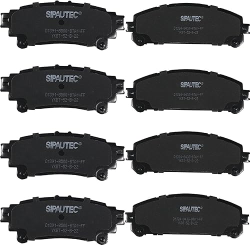 Pastillas de freno delanteras y traseras Juego de 4 ruedas de repuesto de pastillas de freno de disco de cerámica para Toyota Highlander 2014-2019