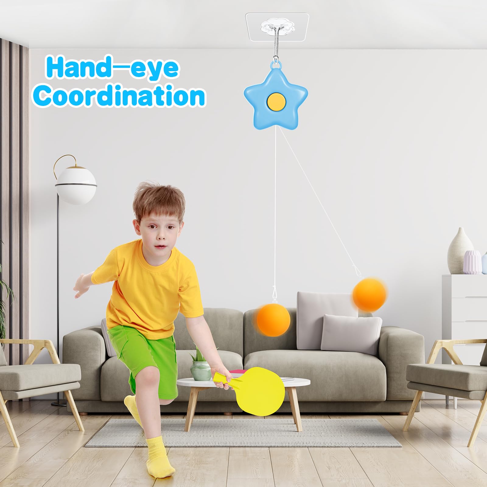 Allenatore Di Ping Pong Appeso - Set Per Bambini, Regolabile E Divertente - Foto 12