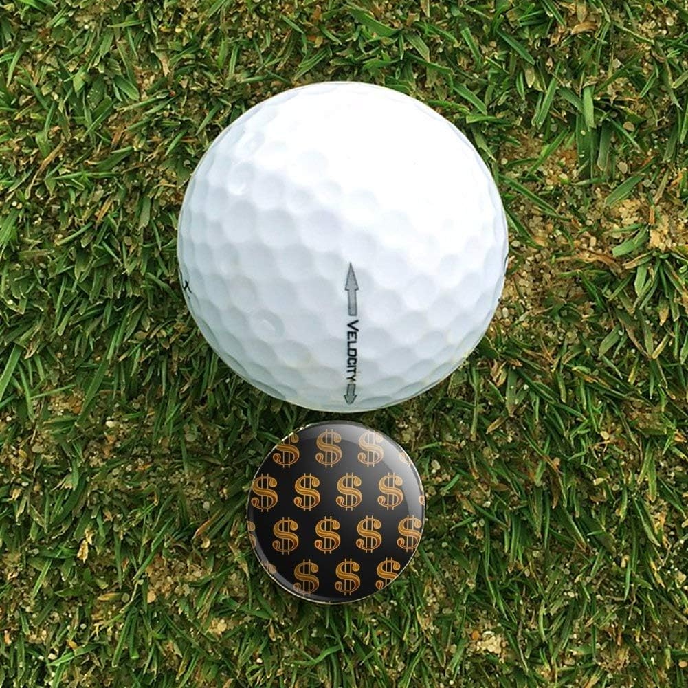 review GRAPHICS & MORE Gold Dollar Sign Money Pattern Golf Hat Clip with Magnetic Ball Marker