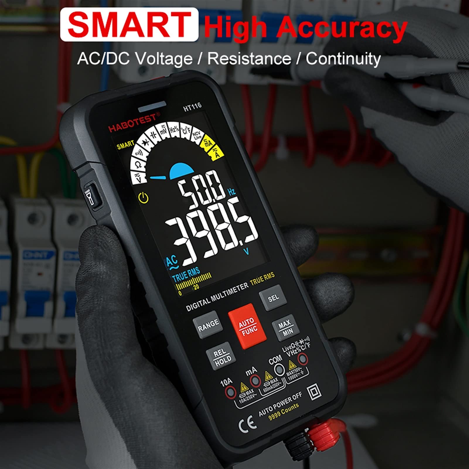 Multimetro digitale, Multimetro digitale professionale Tester Automotive Autotest NCV 1000V AC DC HZ Ohm Capacitance HT116