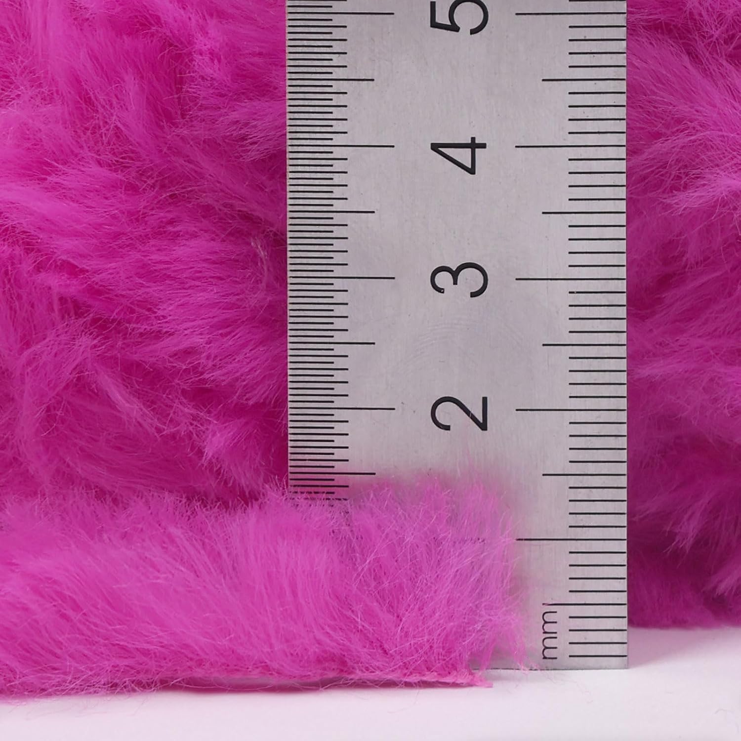 NICEEC 6 Skeins Soft Faux Fur Yarn 210yds/10.6oz- Bright Pink image 4