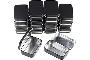 20 Pack Empty Rectangular Metal Tins Containers for Storage
