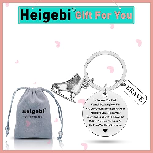 Miniatura 2 de Heigebi Roller Skate Keychain Athletic Keychain Roller Skate Gifts Keyring Skate Lover Gift