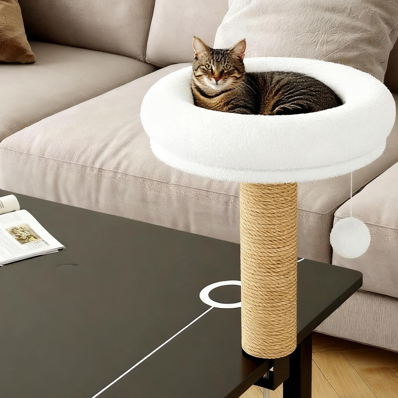Lit pour chat pivotant à 360° résistant aux rayures - Hamac pour