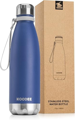 Miniatura 16 de koodee Botella de agua de acero inoxidable de 17 onzas con aislamiento al vacío de doble pared sin BPA, botella de agua deportiva a prueba de fugas