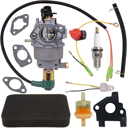 Carburador con filtro de aire Kit de ajuste para Honda EB5000X EB6500X GX340 GX390 Motor Generac GP5000 GP5500 GP6500 5000 5500 6500 vatios 389cc