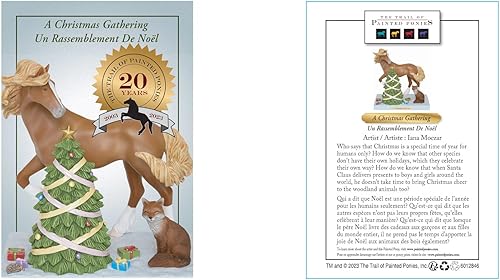 Miniatura 4 de Enesco The Trail of Painted Ponies a Christmas Gathering Figurilla, 7.3 pulgadas, multicolor