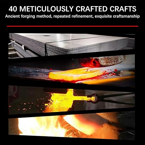 Miniatura 6 de Cuchillo de asesinato de dragón, cuchillo de dragón negro hecho a mano de 8.2 pulgadas, versión japonesa de acero de titanio, cuchillos de cocina