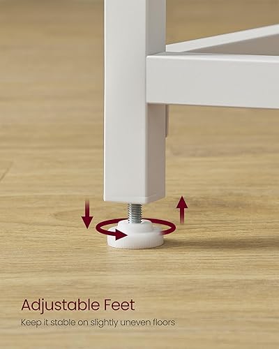 Miniatura 5 de VASAGLE Pequeña estación de trabajo de estudio de oficina en casa, mesa de ordenador portátil de PC de estilo industrial, marco de acero, negro