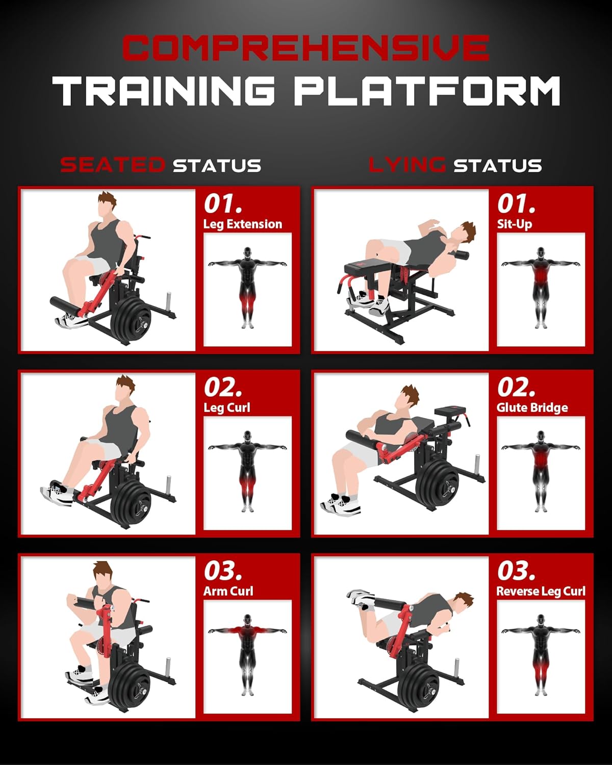 Leg Extension and Curl Machine - Leg Extension Exercise Machines for Home Gym