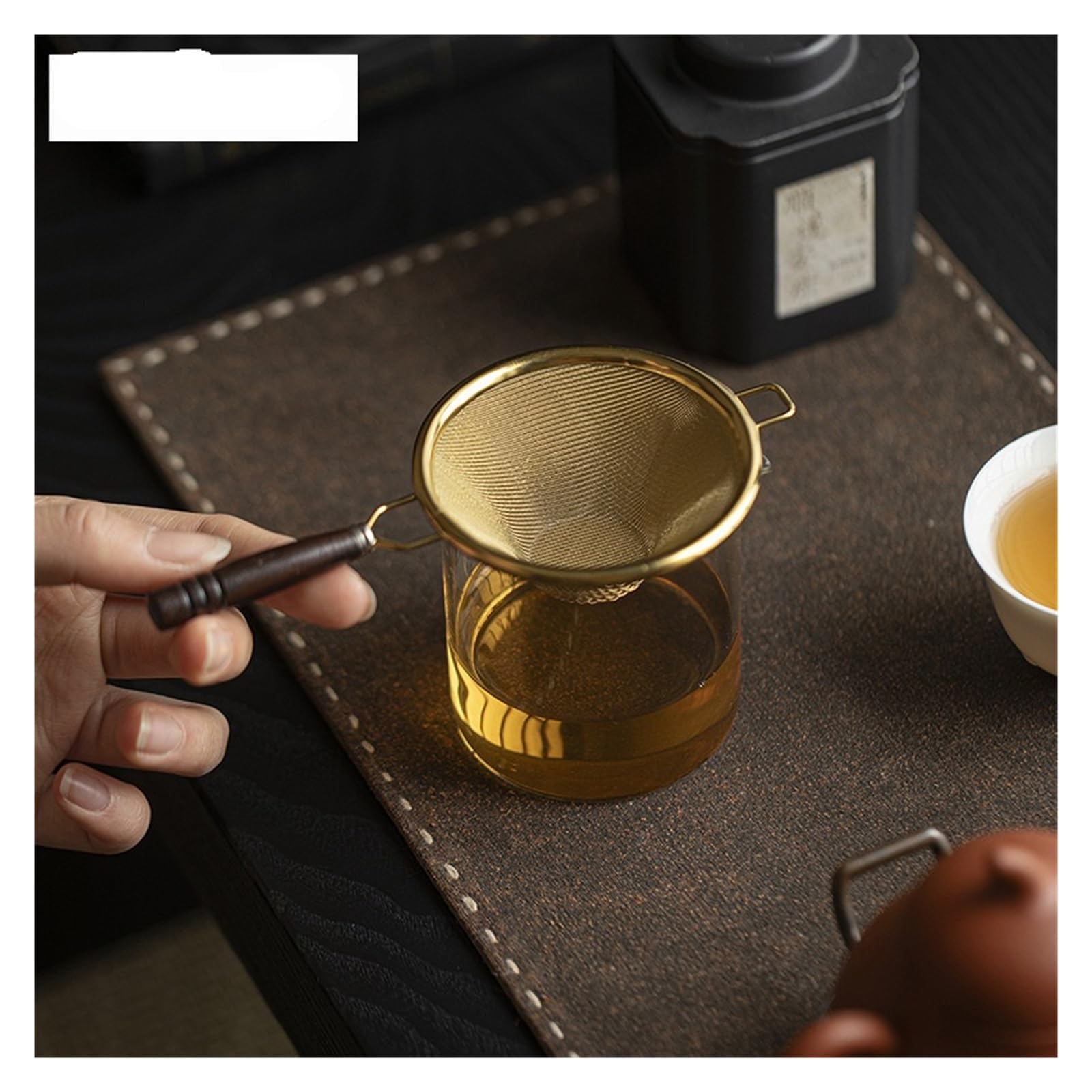 Infuseur Thé Séparateur de thé en acier inoxydable, infuseur, passoire rétro, fabrication filtres, services, collection, artisanat pour Théière(Color 01)