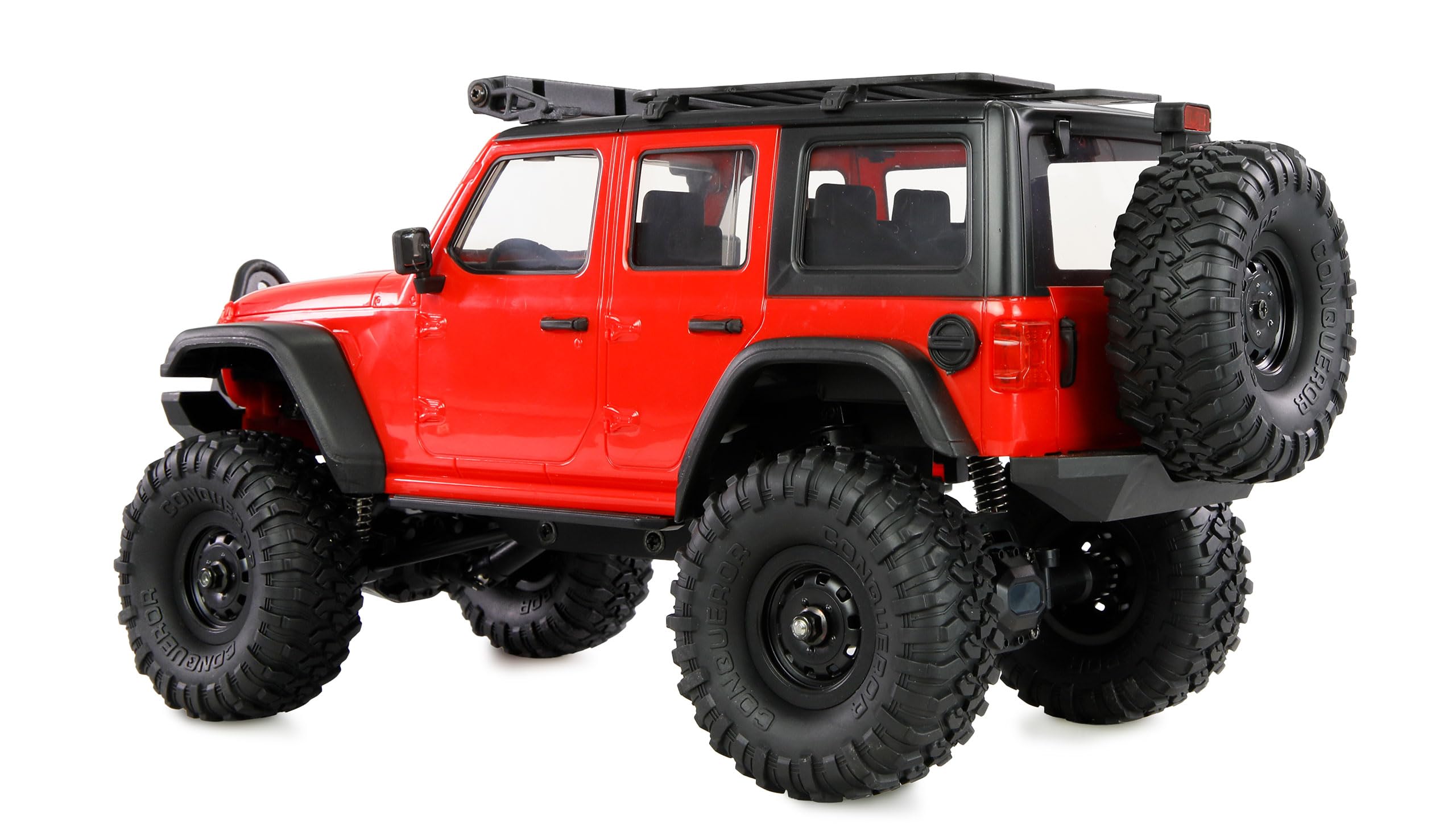 Amewi AMXRock Mini-Crosstrail Scale Crawler 4WD 1:16 RTR rot inkl. Fernsteuerung, Akku, Ladekabel