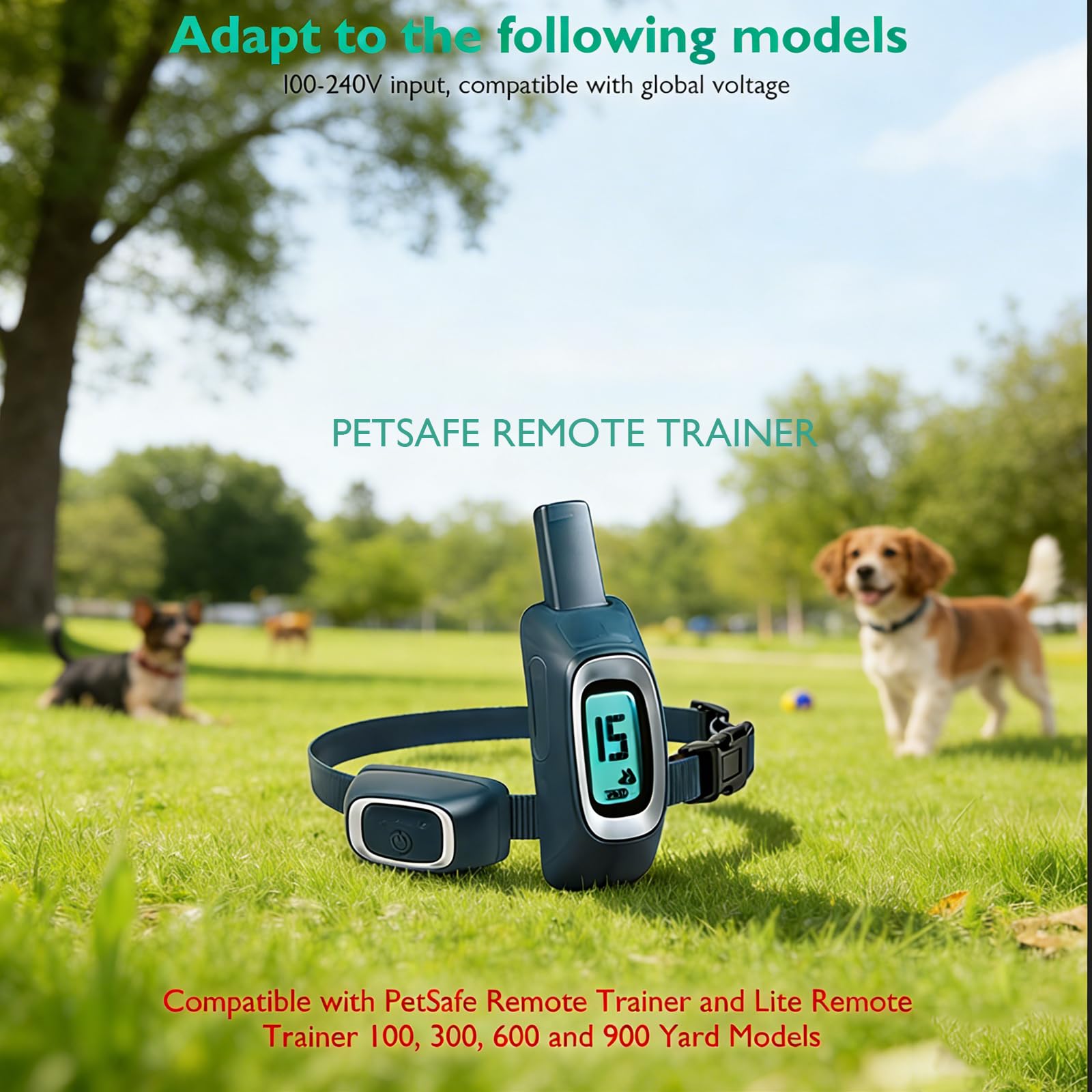 Lnauy Câble d'alimentation de rechange pour collier Petsafe, Chargeur Collier Chien, câble d'alimentation compatible avec PetSafe Remote Trainer et Lite Remote Trainer 100/300/600 et 800 m
