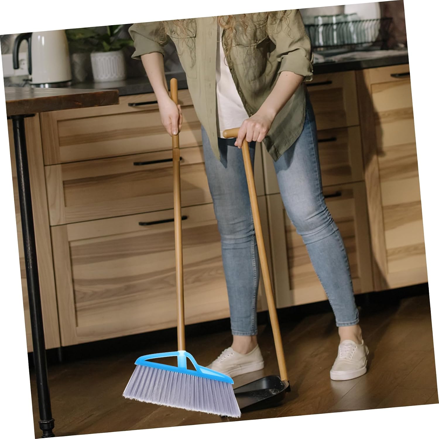 ORFOFE Broom Replacement Head Fit for Sweeper Dusters for Cleaning Easy to Attach Use Suitable for Floor Types