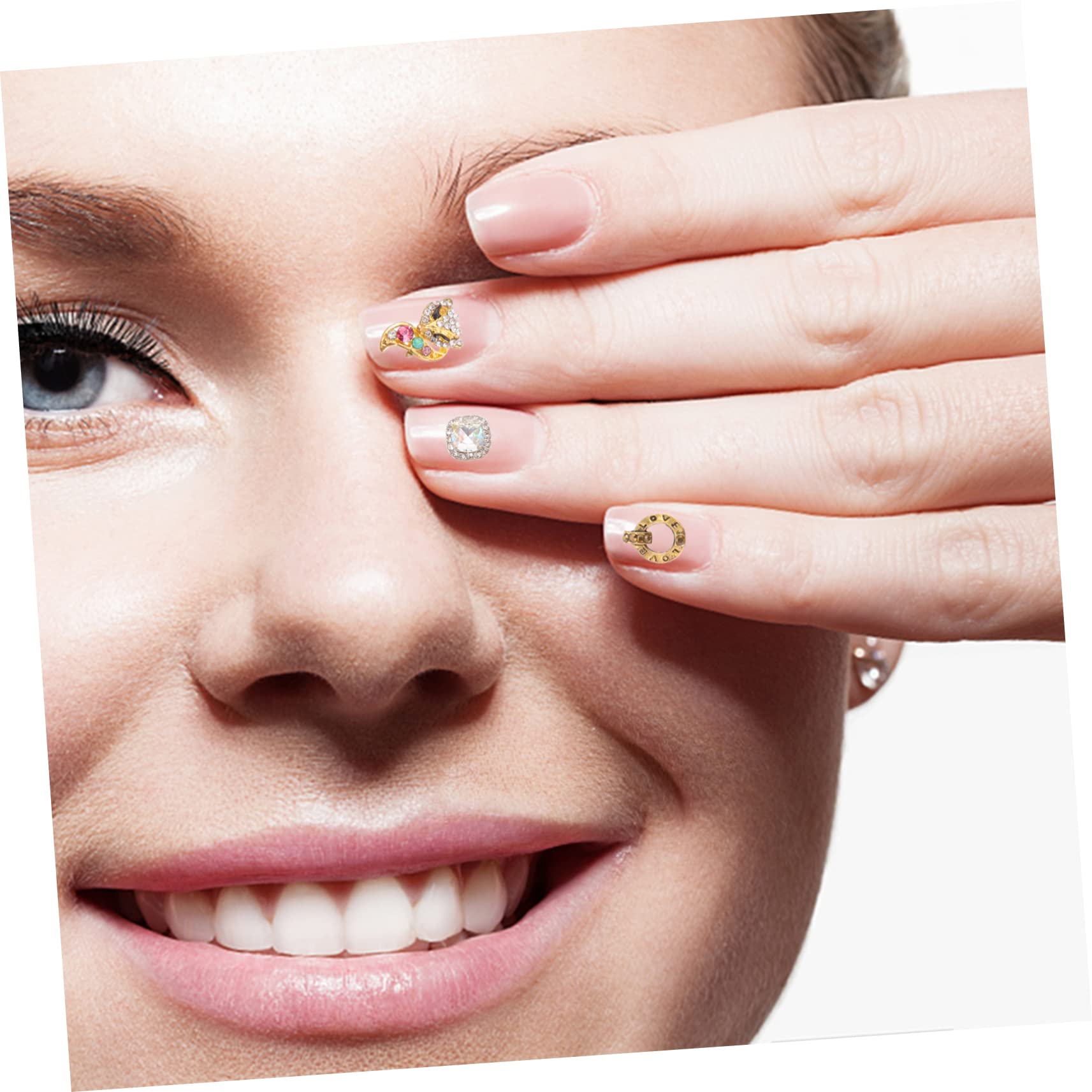 Beavorty 2 Set Di Ciondoli Per Nail Art Strass Per Nail Art Gioielli Per Unghie Lucidi Multiforme Set Di Gioielli Per Unghie Per Artigianato 50 Pezzi*2