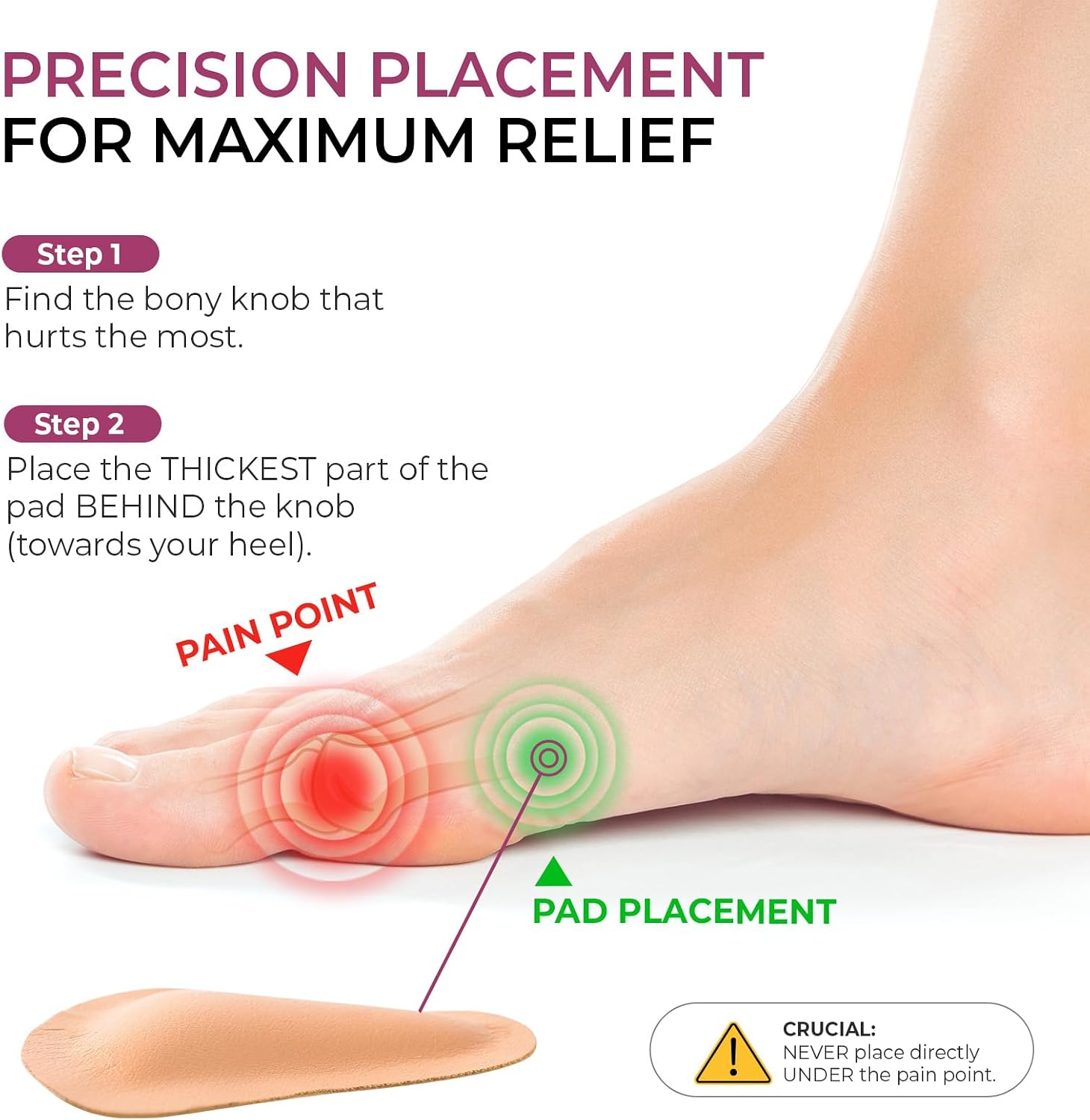 Welnove Metatarsal Pads for Women Men - 4 Pairs Leather Ball-of-Foot Cushions for Forefoot Support - Soft Ball of Foot Pads for Pain Relief, Metatarsalgia, Morton's Neuroma, Fit for High Heels, Shoes