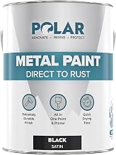 Polar Direct To Rust Metal Paint - Black Metal Paint - Satin Black - 2.5L