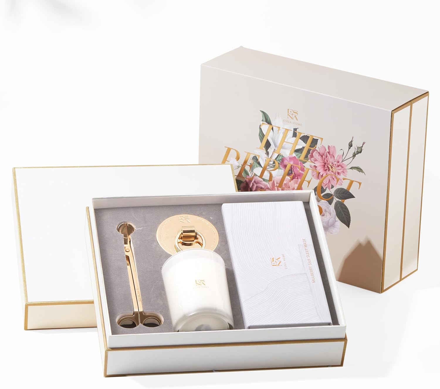 Premium All-Natural Scented White Tea Candle Gift Set I Aromatherapy Candles for Home Scented Elegant Candles Presents Perfect Bedroom Decor for Women Holiday Present for Christmas