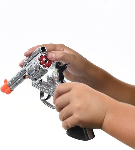 Maxx Action Wild West Outlaw Play Set 5 Piece Western Toy for Kids | Cowboy Sheriff Cap Blaster with Holster and Adjustable Belt | Ring Caps Sold Separately