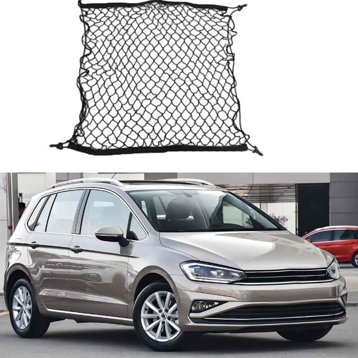Trunk Cargo Net Elastic Mesh Large Capacity for Golf Sportsvan 2015-2020