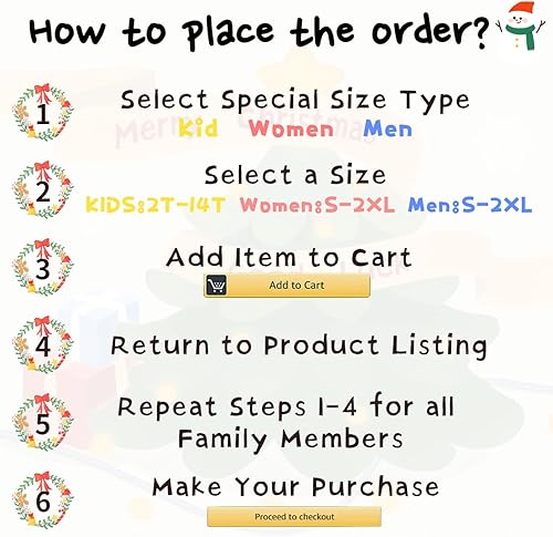 Miniatura 6 de Onancehim Conjunto de pijamas de Navidad para la familia, divertidos elementos navideños a juego estampados, pijamas de Navidad para adultos