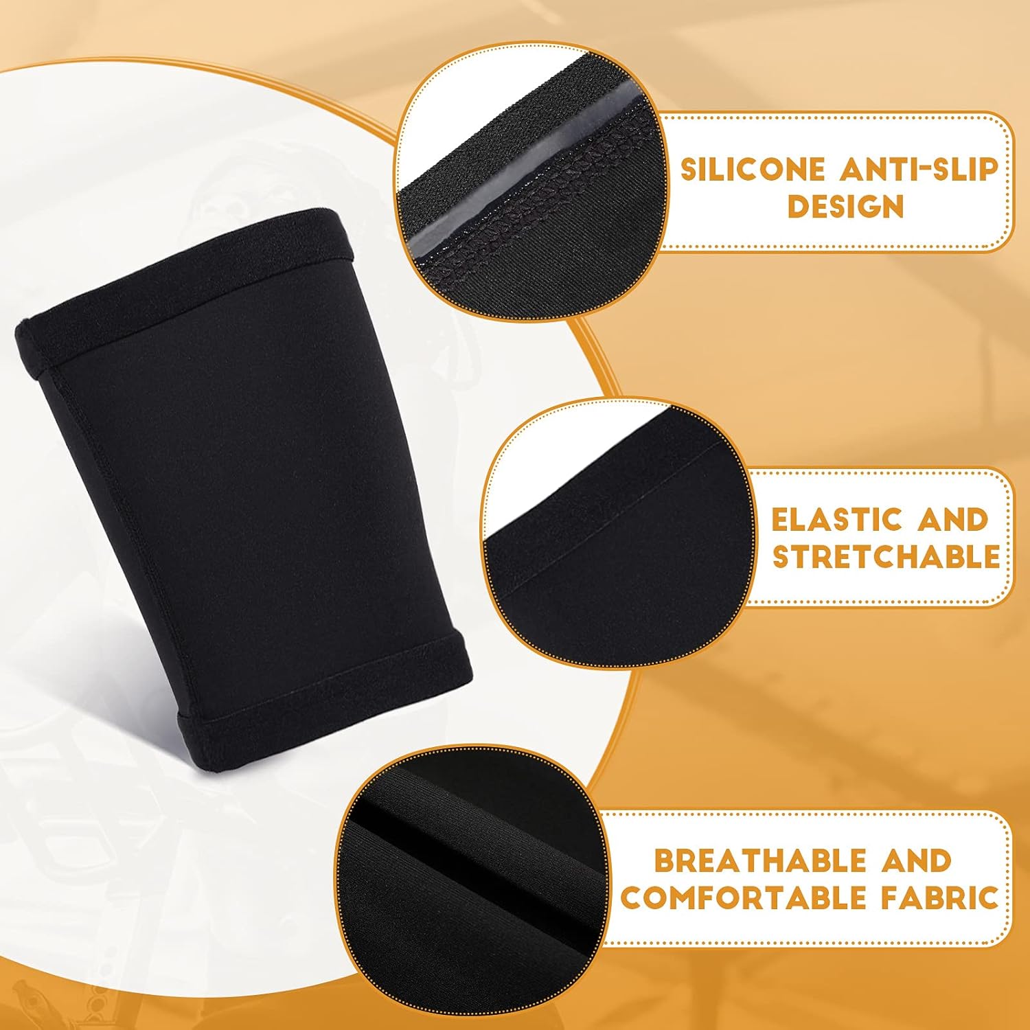 2 Pairs Thigh Compression Sleeve Relief Thigh Compression Brace Quad Groin Pain Relief Thigh Sleeve Anti Slip Thigh Support Sleeve Upper Leg Brace for Running Men and Women (M) : Health & Household