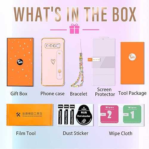 Miniatura 7 de Likiyami Funda 3 en 1 para Samsung Galaxy S10 Plus con diseño de corazón para mujeres y niñas, bonita estética femenina de lujo, bonita con soporte