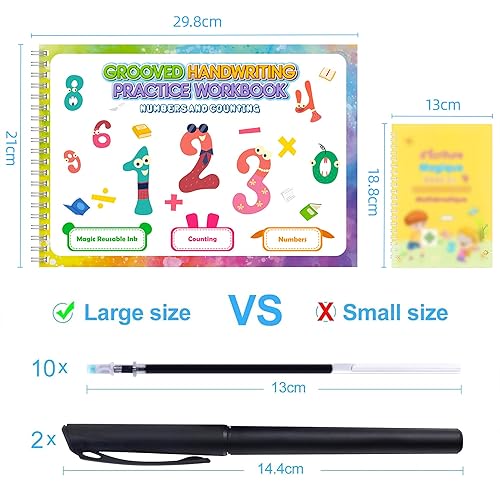 Miniatura 2 de QianShouYan 6 cuadernos de práctica mágica, libro de práctica de escritura reutilizable, para niños en edad preescolar de 3 a 8 años de caligrafía