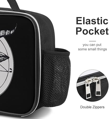 Miniatura 3 de Baphomet Satanic Goat Head Insulated Lunch Bag for Men Women Reusable Lunch Box Portable Tote Bag for Work Pinic
