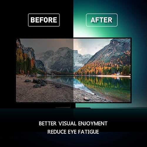 Miniatura 9 de Retroiluminación LED para TV alimentada por USB para TV de 32 a 60 pulgadas, tira de luces LED que cambian de color con control remoto y aplicación,