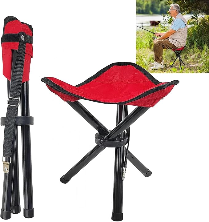 Amazon.com: CebraBounze Travel Folding Camping Stool, Use Height 14 ...