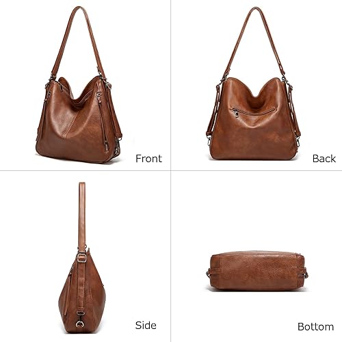 Miniatura 6 de Bolsos de mano para mujer, mochila convertible, bolsos de cuero sintético, bolsas de estilo hobo, bolsa cruzada, bolsa de hombro, bolsa de mano,