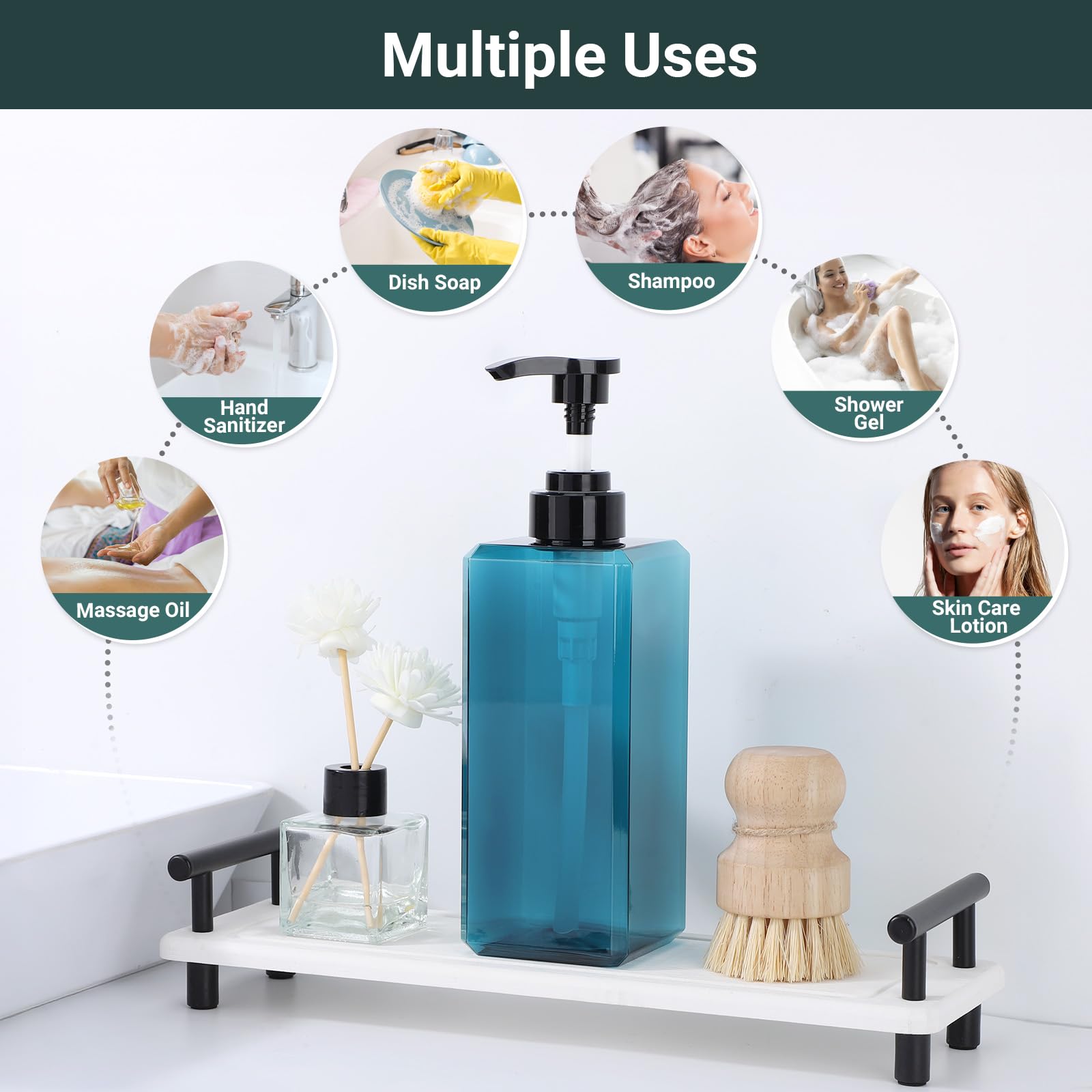 Refillable PET Pump Dispenser Bottles