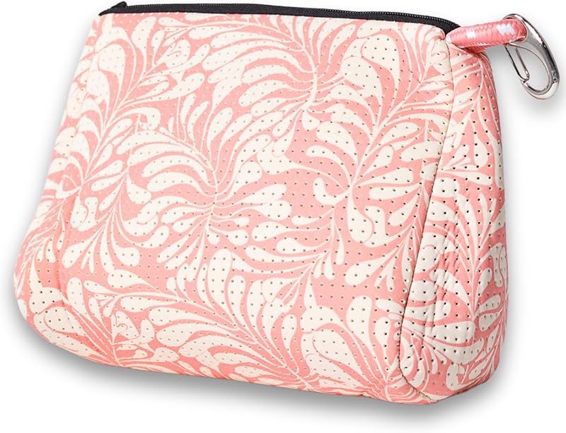 Necessaire POPUPS Grande com Zíper em Neoprene, Rosa Básico, 19,56 x 12,7 x 27,31 cm