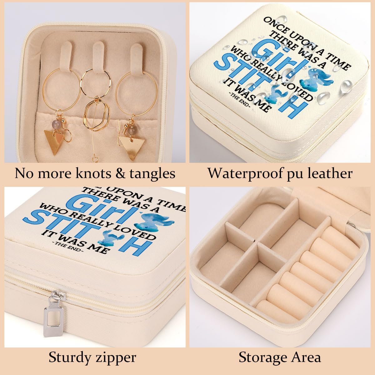 LONGXIN Cartoon Lover Gift, Cute Cartoon Themed Jewelry Case, Small Jewelry Box Organizer - Image 3