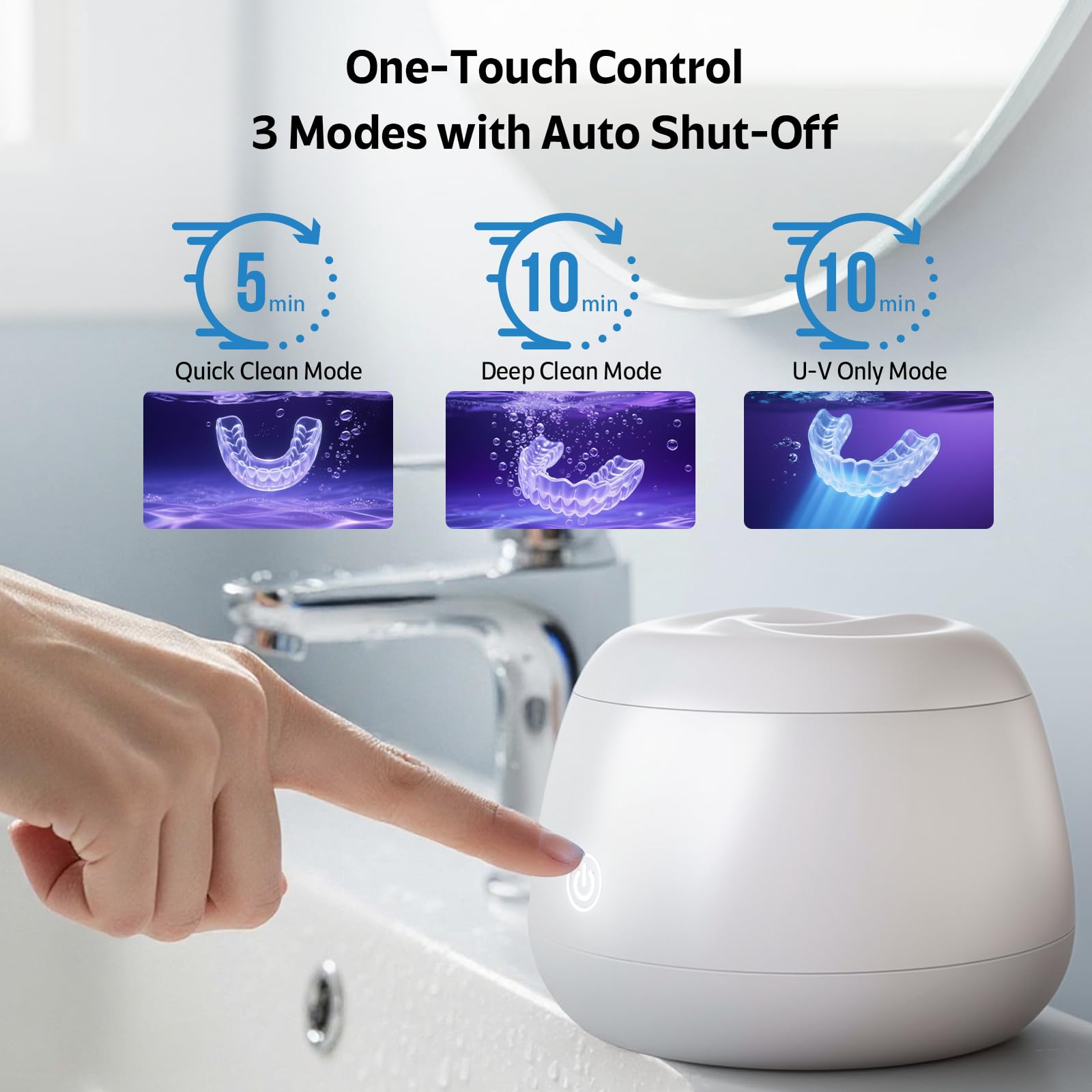 Snapklik.com : Ultrasonic Retainer Cleaner Machine 48kHz Denture And ...