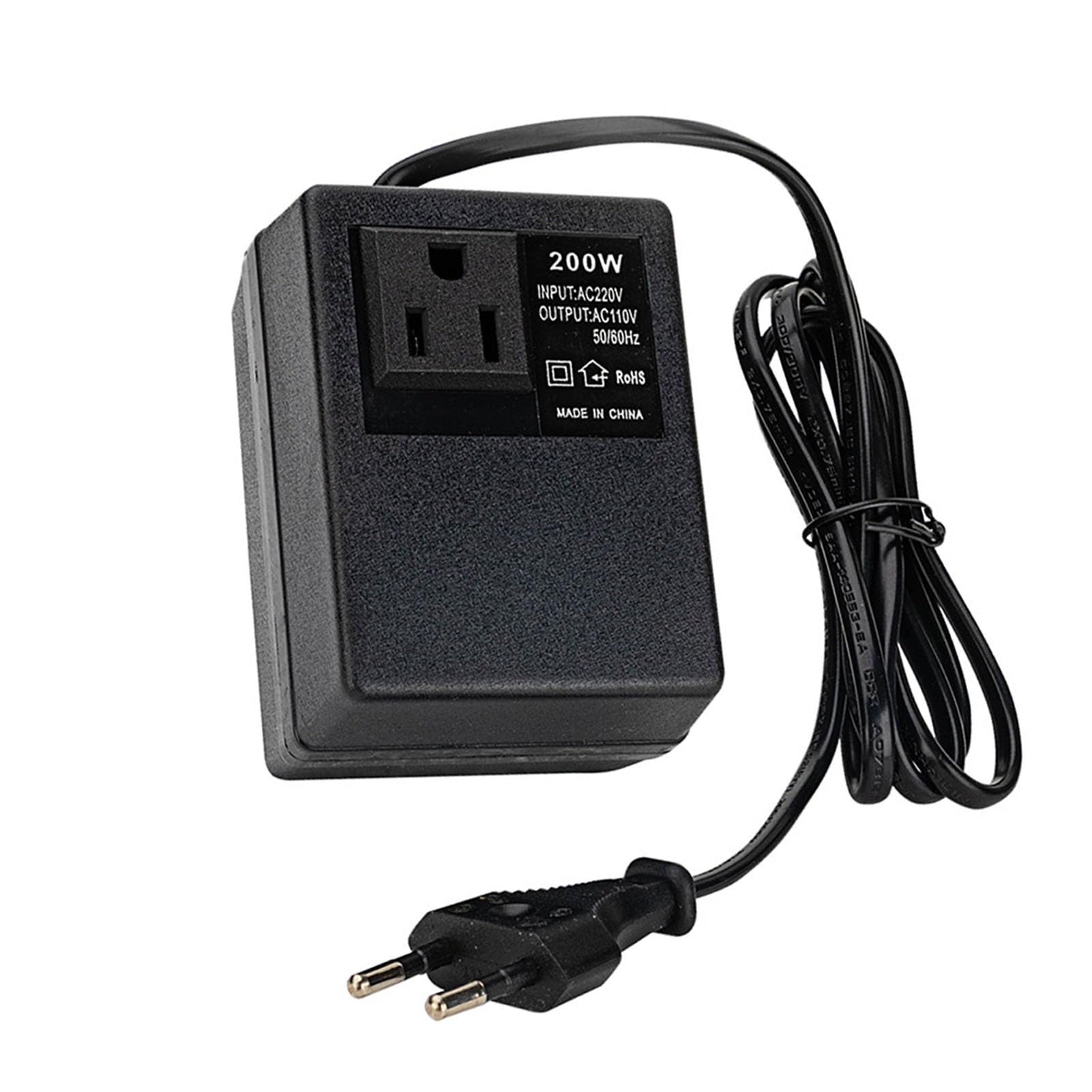 Przetwornica napięcia 220 V na 110 V Przenośny adapter podróżny o mocy 200 W Transformator mocy