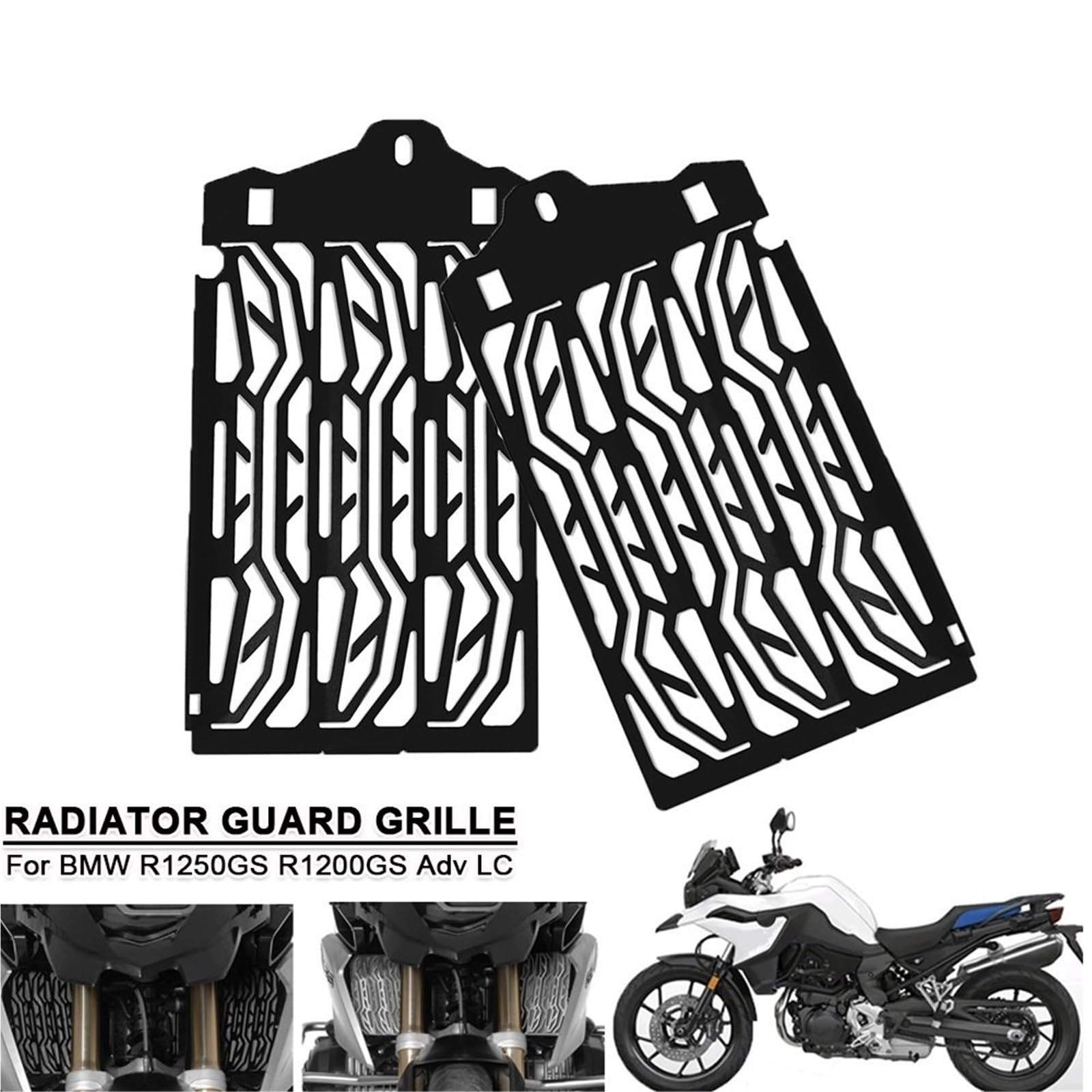 Parrilla De Radiador De Motocicleta Rejilla Protectora para radiador de Motocicleta, Compatible con BMW R1250GS y R1200GS Adventure. Protector De Parrilla De Radiador