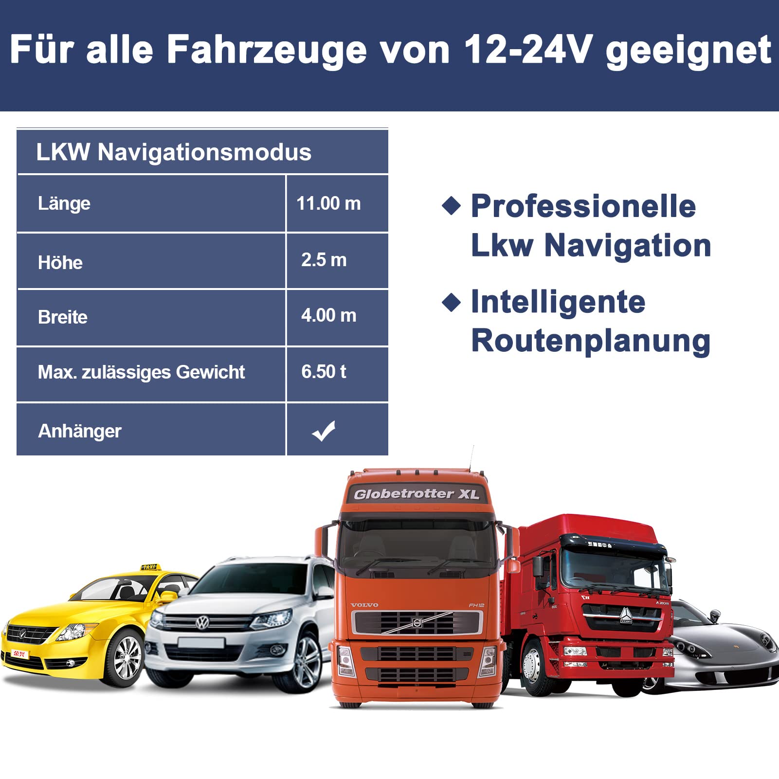 GPS Navigationsgerät für Auto LKW 2024 - Lehwey Navi LKW Navigation für Auto PKW, Europa UK 52 Karten, Lebenslang kostenloses Kartenupdate, 7 Zoll Blitzerwarnung Fahrspurassistent POI Spracheführung