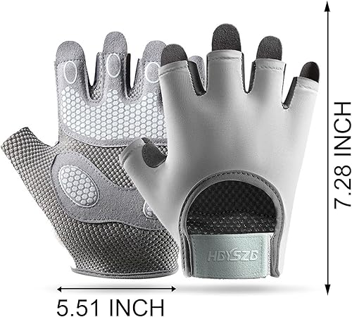 Miniatura 2 de 2 guantes de levantamiento de pesas para hombres y mujeres, protección completa de la palma y transpirables, guantes de entrenamiento para gimnasio,